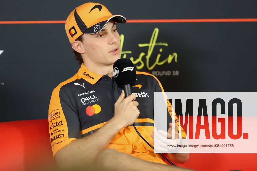 22nd October 2026; Circuit of the Americas, Austin, United States; Formula 1, United States Grand Prix, Arrivals Day; Oscar Piastri (81) of Australia and McLaren Mastercard F1 Team during an interview VincentxCuono