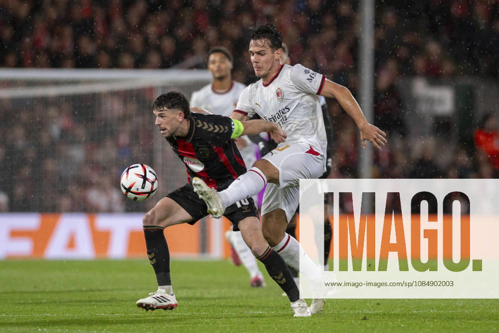 AFC Bournemouth v AC Milan, UEFA Europa League Ryan Christie of Bournemouth and Ardon Jashari of Milan battle for the ball during AFC Bournemouth v AC Milan UEFA Europa League Matchday 3 at the Vitality Stadium, Bournemouth, England on 22 October 2026 Credit: Andy Thomas Every Second Media Editorial use only. All images are copyright Every Second Media Limited. No images may be reproduced without prior permission.