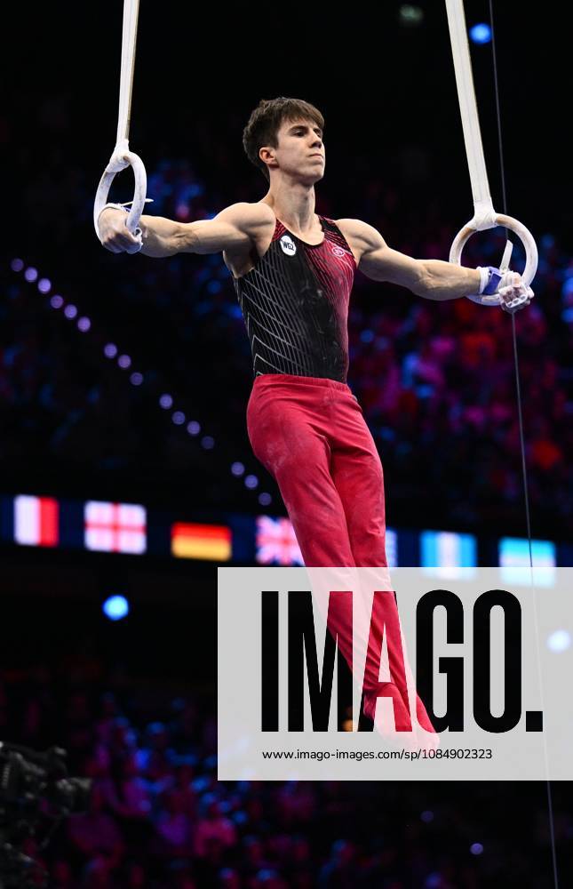 Netherlands Artistic Gymnastics World Championships 9270974 22.10.2026 Arsenii Dukhno of Team World Gymnastics Neutral Athletes 2 competes on the rings during the men s all-around final at the 2026 World Artistic Gymnastics Championships in Rotterdam, the Netherlands. Alexey Filippov Sputnik Rotterdam Netherlands