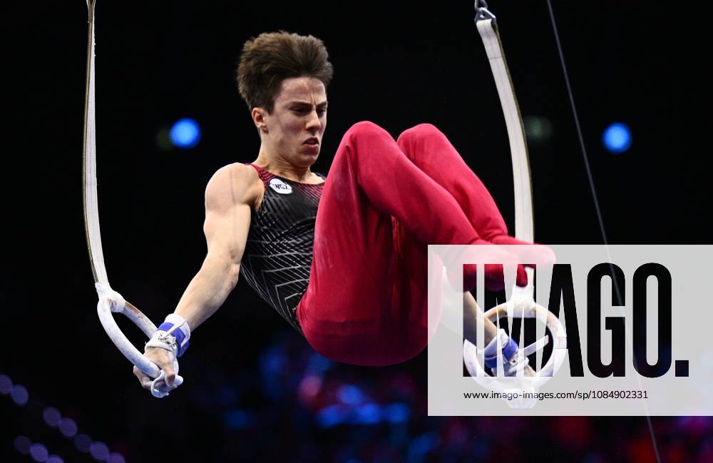 Netherlands Artistic Gymnastics World Championships 9270977 22.10.2026 Arsenii Dukhno of Team World Gymnastics Neutral Athletes 2 competes on the rings during the men s all-around final at the 2026 World Artistic Gymnastics Championships in Rotterdam, the Netherlands. Alexey Filippov Sputnik Rotterdam Netherlands