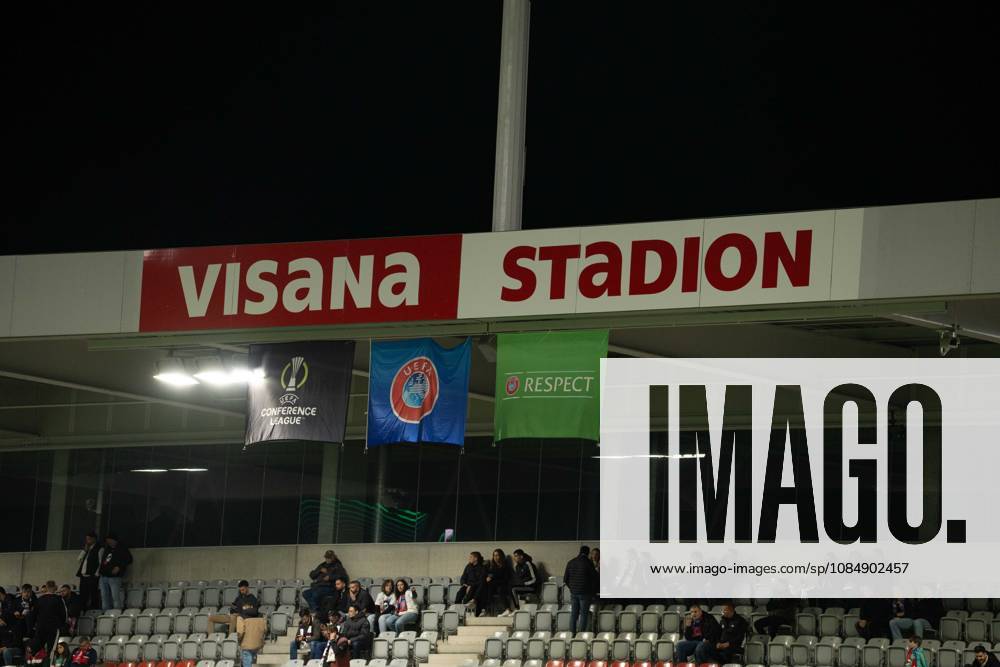 THUN, BERN - OCTOBER 22: A general view of VISANA STADION before the UEFA Conference League match between FC Thun and HNK Hajduk Split at VISANA STADION on October 22, 2026 in Thun, Bern, Switzerland.