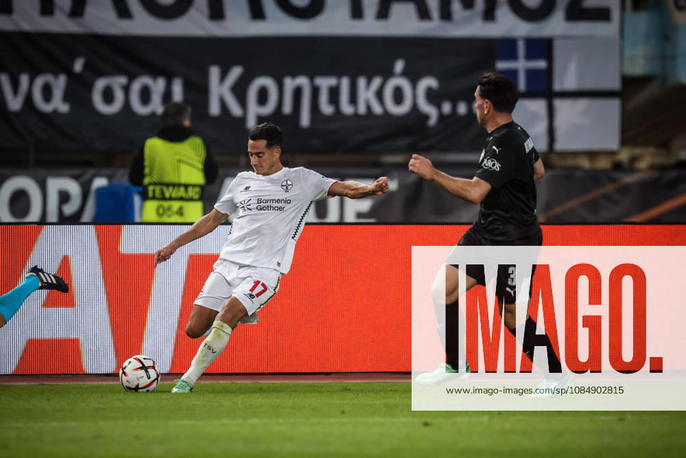 UEFA Europa League - OFI Crete vs Leverkusen - Lucas Vazquez of Leverkusen in action during the UEFA Europa League phase Matchday 3 soccer match between OFI Crete vs Leverkusen in Pankritio, Heraklion, Greece, on 22 October 2026. IMAGO ONE INCH PRODUCTIONS Heraklion Greece