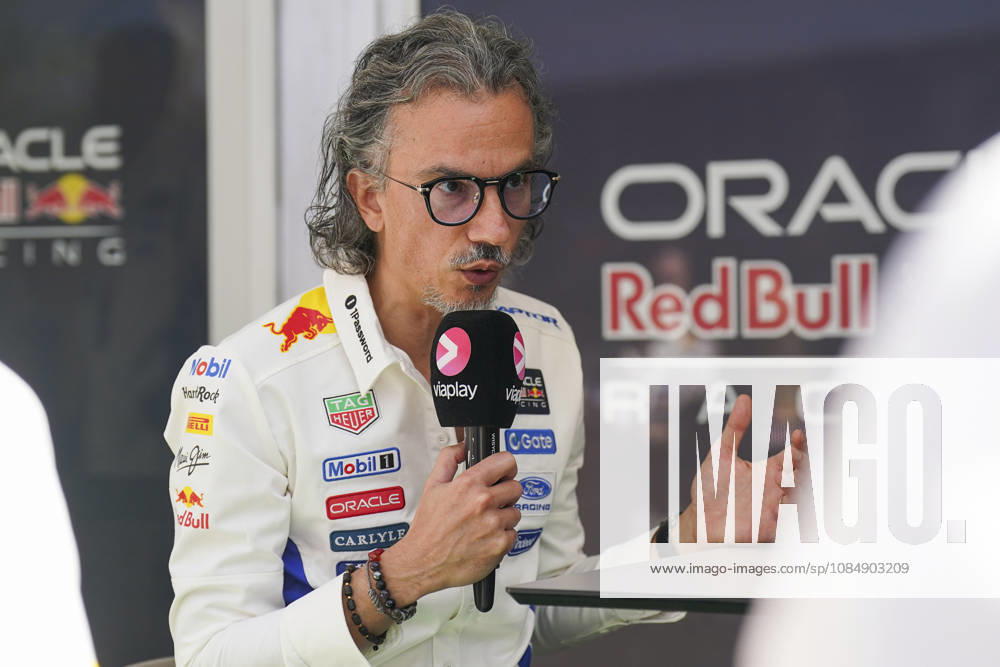 FORMULA 1 UNITED STATES GRAND PRIX 2026 Laurent Mekies (Red Bull Racing Team Principal) giving an interview in the paddock during the Formula 1 MSC Cruises United States Grand Prix 2026, Round 18 of the 2026 Formula 1 World Championship, WM, Weltmeisterschaft from 23rd - 25th October 2026 at the Circuit of the Americas, Austin, United States. Credit: Robbie Hoad Every Second Media Editorial use only. All images are copyright Every Second Media Limited. No images may be reproduced without prior permission.
