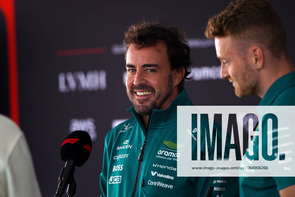 Formula One United States Grand Prix - Arrivals and press conference, PK, Pressekonferenz Aston Martin driver Fernando Alonso of Spain speaks to the press during media day for the Formula One United States Grand Prix in Austin, Texas, USA, 22 October 2026 (issued 23 October 2023). The 2026 Formula 1 United States Grand Prix is held at the Circuit of the Americas on 25 October. AUSTIN United States