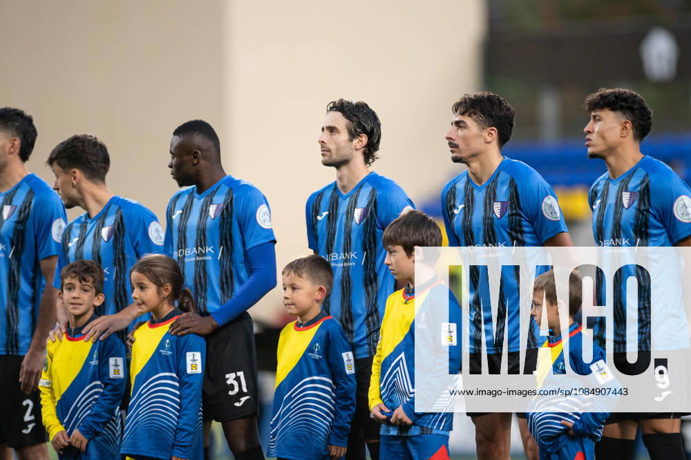 Inter Club Escaldes v Universitatae Craiova - UEFA Conference League Maurizio Pochettino, player number 24 of Inter Club d Escaldes, waits before the start of the UEFA Conference League match between Inter Club d Escaldes and Universitatea Craiova at New FAF Stadium in Encamp, Andorra, on October 22, 2026. Encamp Andorra Andorra