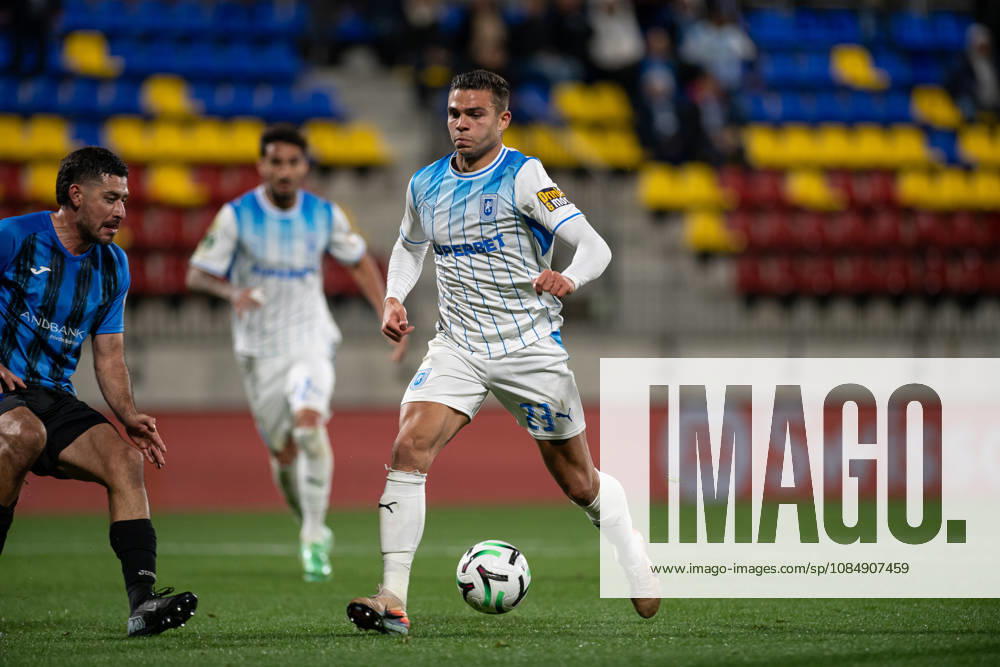 Inter Club Escaldes v Universitatae Craiova - UEFA Conference League Samuel Teles, player number 23 of Universitatea Craiova, is in action during the UEFA Conference League match between Inter Club d Escaldes and Universitatea Craiova at New FAF Stadium in Encamp, Andorra, on October 22, 2026. Encamp Andorra Andorra