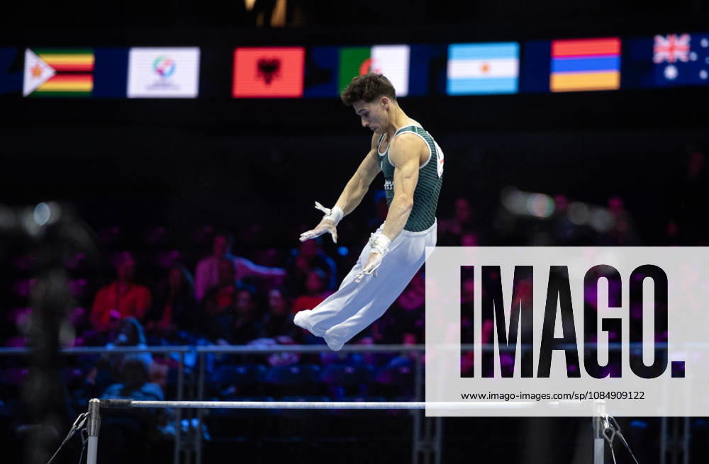 Rotterdam The Netherlands 23rd October 2026 World Championships artistic gymnastics. Horizontal Bar Timo Eder (GER) turnen