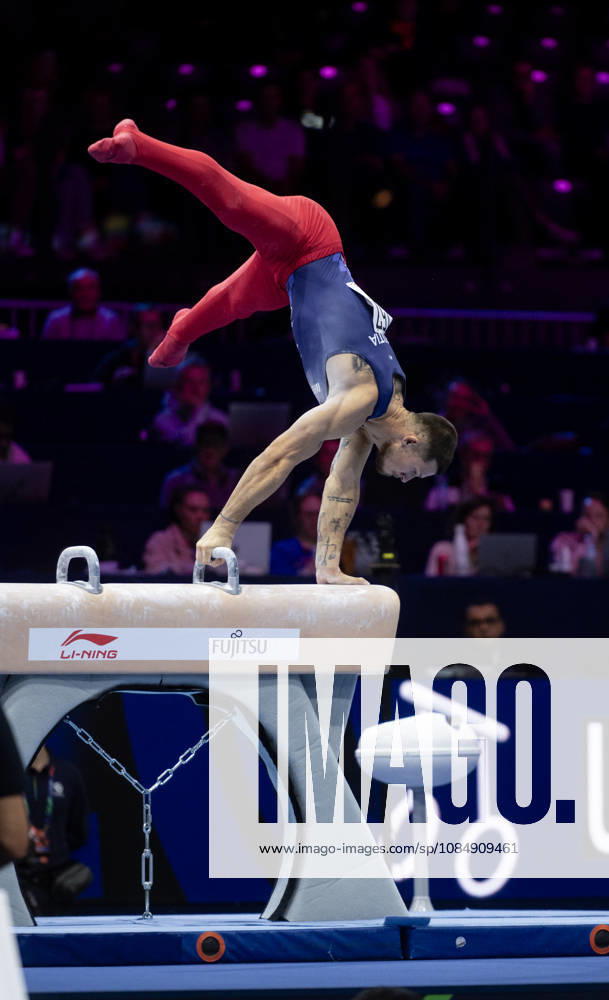 Rotterdam The Netherlands 23rd October 2026 World Championships artistic gymnastics. Pommel Horse Ilia Covtun (CRO) turnen
