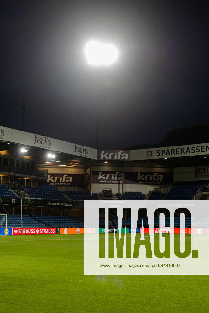 Aarhus GF v Egnatia, UEFA Conference League, Randers, Denmark Randers, Denmark. 22nd, October 2026. Randers Stadion, also known as Cepheus Park Randers, is ready for the UEFA Conference League match between Aarhus GF and Egnatia in Randers. Denmark, Randers, Cepheus Park Randers