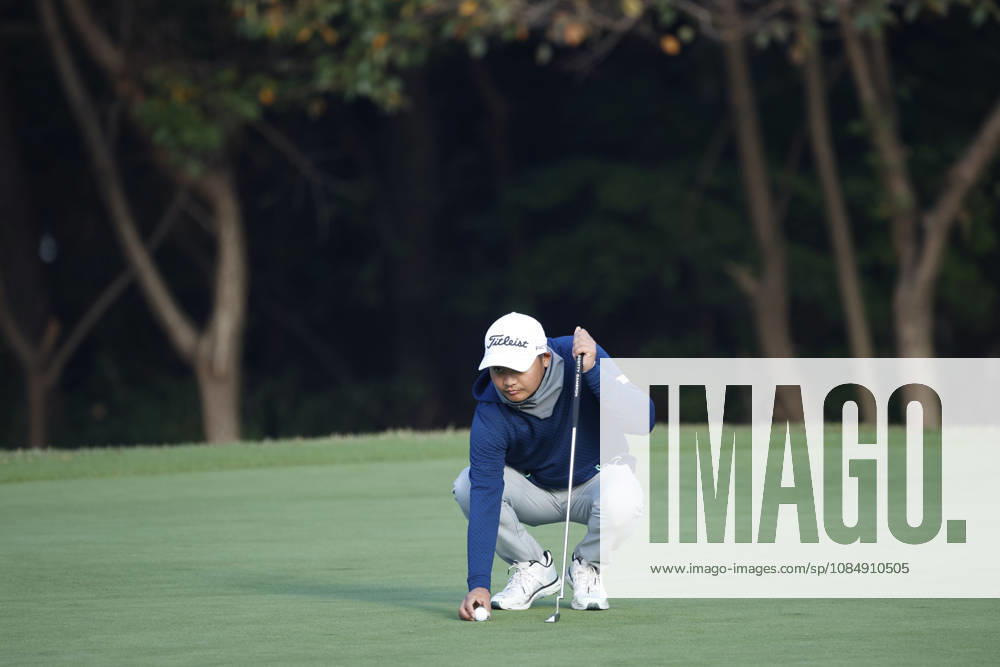 Oct 23, 2026-Cheonan, South Korea-Kazuma KOBORI of New Zealand react before Putt a Ball on 4th Green during a DP World Tour Genesis Championship at Woo Jeong Hills CC in Cheonan, South Korea. DP World Tour Genesis Championship Round2 - ZUMAr168 20261023_aap_r168_004