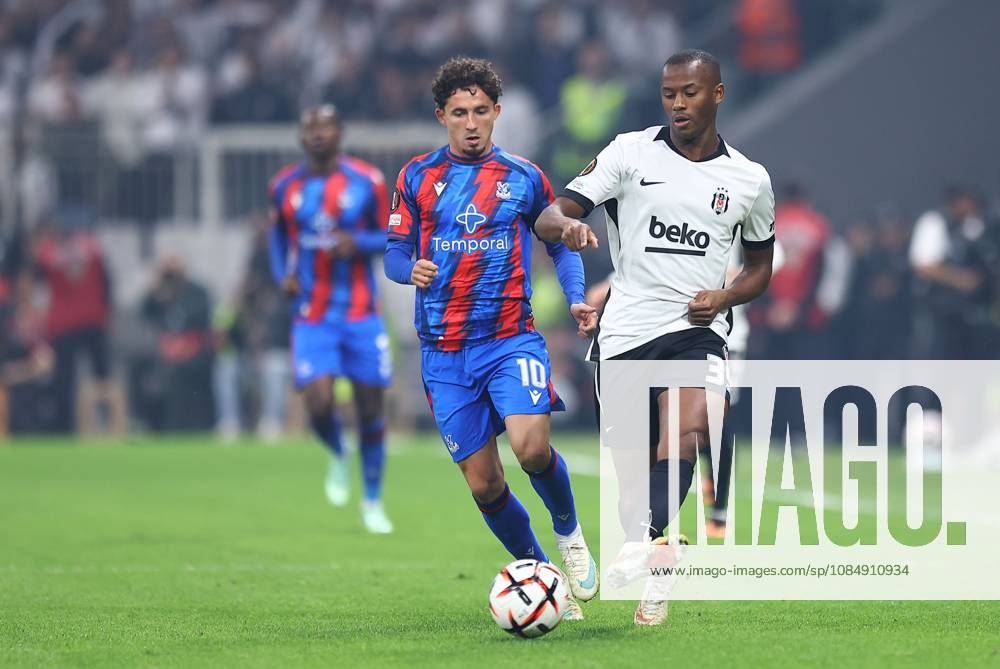 Tiago Djalo of Besiktas and Yeremy Pino of Crystal Palace Besiktas v Crystal Palace, UEFA Europa League, Football, Tupras Stadium, Istanbul, Turkey - 22 Oct 2026Istanbul Tupras Stadium Turkey