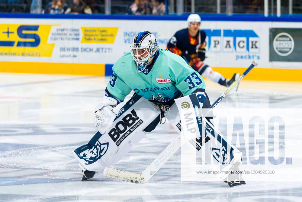 DEL2 2026–2027 Game 11: Kassel Huskies vs. Blue Devils Weiden Pictured: Goaltender Philipp Maurer, ECK Probonio Arena, Hesse