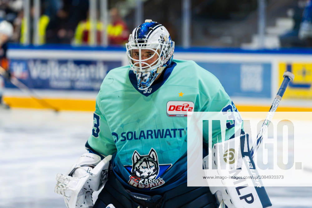 DEL2 2026–2027 Game 11: Kassel Huskies vs. Blue Devils Weiden Pictured: Goaltender Philipp Maurer, ECK Probonio Arena, Hesse