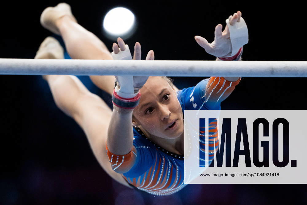 Naomi Visser of the Netherlands competes on the uneven bars during the women’s all-around final on day seven of the 2026 Artistic Gymnastics World Championships on October 23, 2026 in Rotterdam. Photo by Joel Marklund, BILDBYRÅN, code JM JM0864 bbeng artistic gymnastics gymnastics world championships women’s all-around final