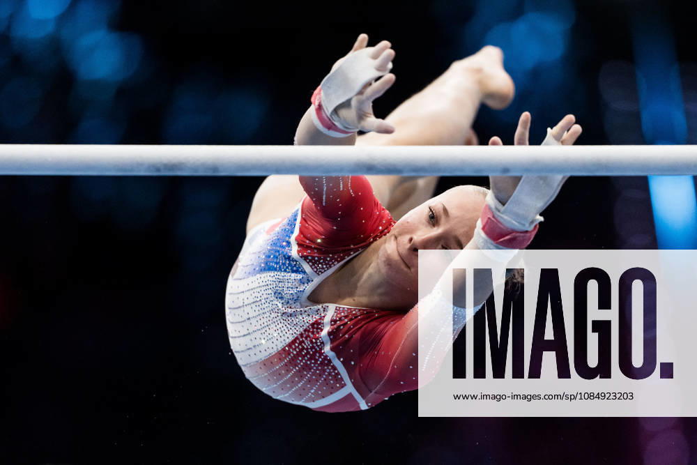 Elena Colas of France competes on the uneven bars during the women’s all-around final on day seven of the 2026 Artistic Gymnastics World Championships on October 23, 2026 in Rotterdam. Photo by Joel Marklund, BILDBYRÅN, code JM JM0864 bbeng artistic gymnastics gymnastics world championships women’s all-around final