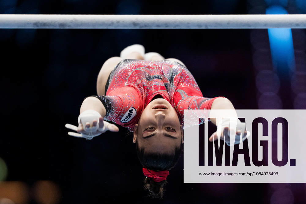Liudmila Roshchina of Russia competes on the uneven bars during the women’s all-around final on day seven of the 2026 Artistic Gymnastics World Championships on October 23, 2026 in Rotterdam. Photo by Joel Marklund, BILDBYRÅN, code JM JM0864 bbeng artistic gymnastics gymnastics world championships women’s all-around final