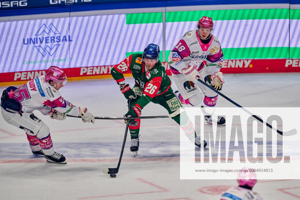 Jean Luc Foudy, Eisbären Berlin, 55; Alexander Blank, Augsburger Panther, 26; Jonas Mueller, Eisbären Berlin, 18; GER, Eisbären Berlin vs. Augsburger Panther, Men s Ice Hockey, German Ice Hockey League (DEL), 2026–27 Season, Matchday 11, October 23, 2026, GER, Eisbären Berlin vs. Augsburger Panther, Men’s Ice Hockey, German Ice Hockey League, DEL, 2026–27 Season, Matchday 11, Berlin