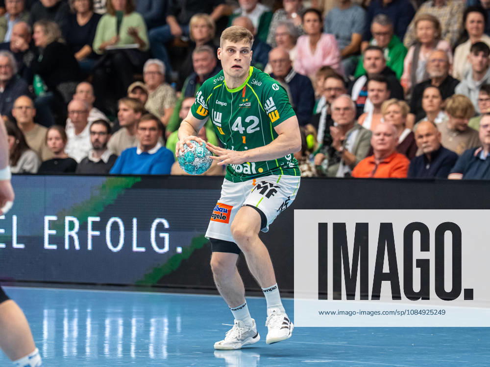 Martin Hanne, Frisch Auf Goeppingen, 42, in action; Frisch Auf Goeppingen vs. ThSV Eisenach, Handball, 1st Bundesliga, Men, 2026–2027 season, October 23, 2026, Frisch Auf Goeppingen vs. ThSV Eisenach, Handball, 1st Bundesliga, Men, 2026–2027 Season, October 23, 2026, Goeppingen