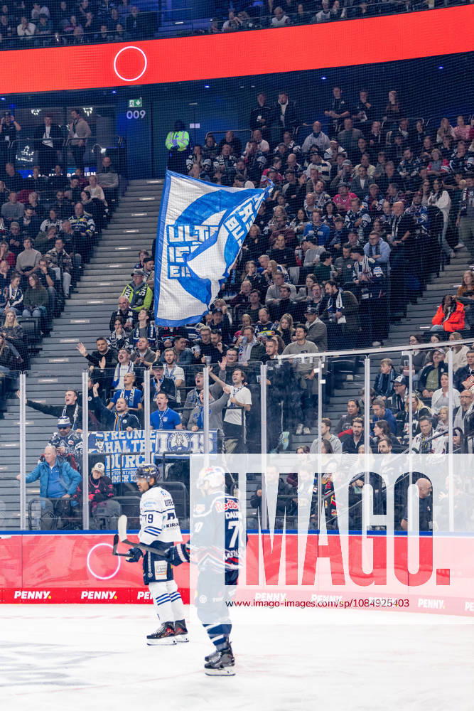 Fans who traveled from the Sauerland region, Germany; EHC Red Bull Munich vs. Iserlohn Roosters; DEL; 2026–2027 season; Matchday 11; October 23, 2026; Photo: HMB Media, Franz Feiner