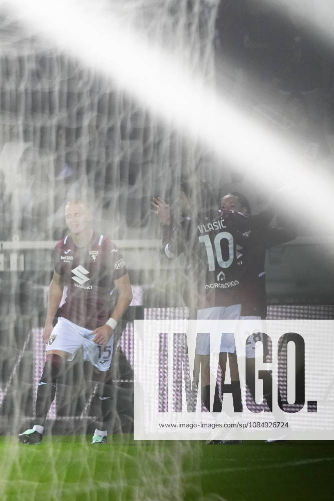 Torino s Kian Fitz-Jim celebrates after scoring the opening goal for his team 1-0 during the Serie A soccer match between Torino FC and AC Monza at the Stadio Olimpico Grande Torino in Turin, Italy - October 23, 2026. - Soccer