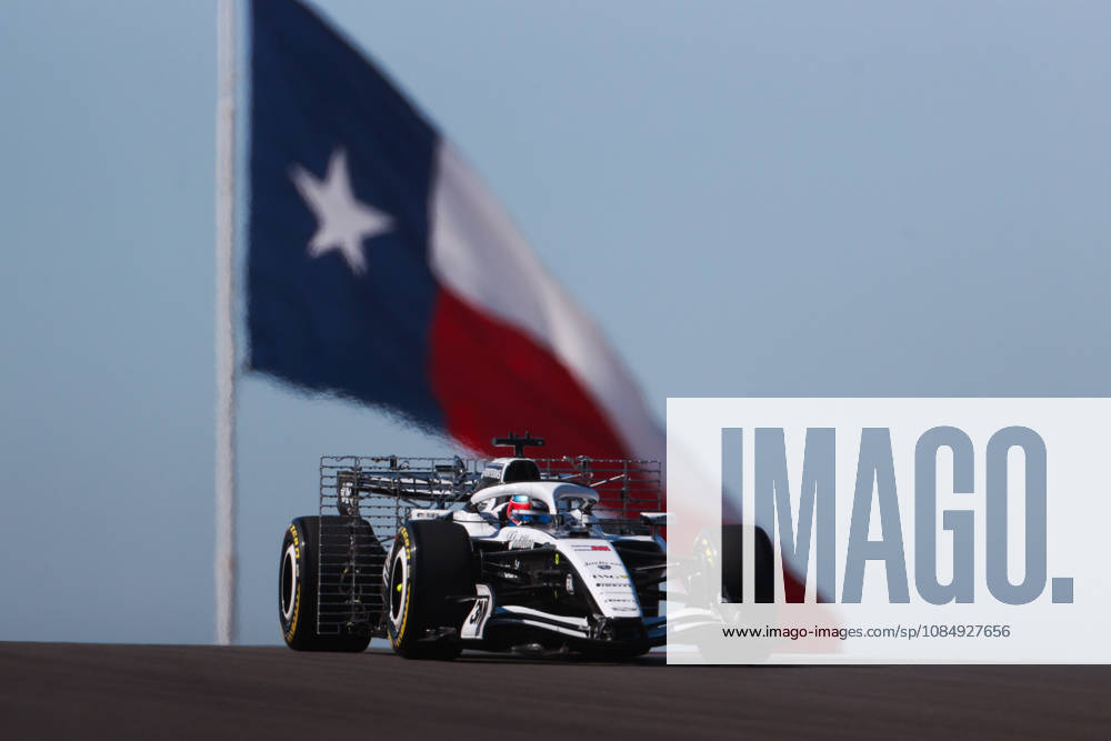 F1 Grand Prix Of USA - FP1 Sergio Perez stands in front of the Texas flag during the first of three practice sessions, FP1, ahead of the Formula 1 MSC Cruises United States Grand Prix at Circuit of the Americas in Austin, Texas, United States, on October 23, 2026. Austin, Texas Texas United States