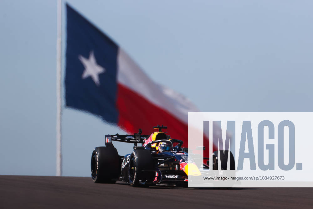 F1 Grand Prix Of USA - FP1 Max Verstappen stands in front of a Texas flag during the first of three practice sessions, FP1, ahead of the Formula 1 MSC Cruises United States Grand Prix at Circuit of the Americas in Austin, Texas, United States, on October 23, 2026. Austin, Texas Texas United States