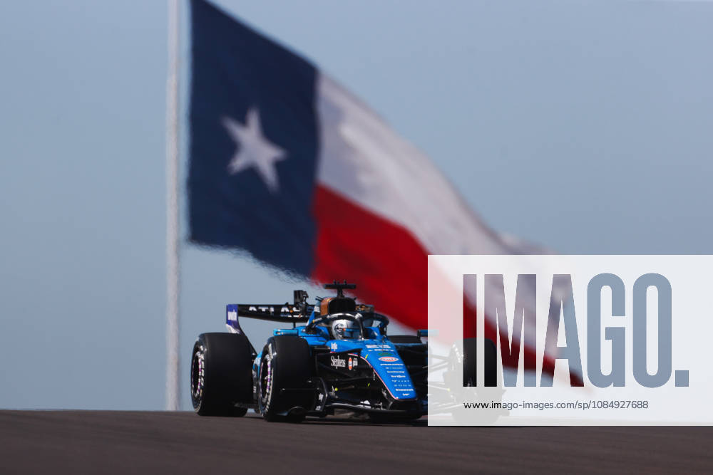 F1 Grand Prix Of USA - FP1 Alexander Albon stands in front of the Texas flag during the first of three practice sessions, FP1, ahead of the Formula 1 MSC Cruises United States Grand Prix at Circuit of the Americas in Austin, Texas, United States, on October 23, 2026. Austin, Texas Texas United States