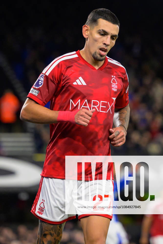 IPSWICH, ENGLAND OCTOBER 23 - Daniel Munoz of Nottingham Forest during the Premier League game between Ipswich Town and Nottingham Forest at Portman Road on October 23, 2026 in Ipswich, England. (Photo by Keeran Marquis Sports Press Photo)