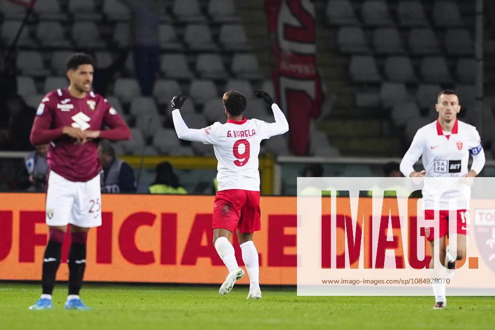 Monza’s Gustavo Varela celebrates after scoring the goal 1-1 for his team during the Serie A soccer match between Torino FC and AC Monza at the Stadio Olimpico Grande Torino in Turin, Italy - October 23, 2026. - Soccer