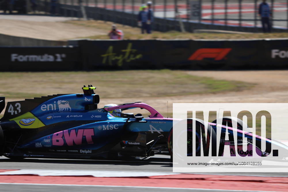 F1 Grand Prix USA - Practice 1 Franco Colapinto (43) during the first free practice session ahead of the Formula 1 MSC Cruises United States Grand Prix at Circuit of the Americas in Austin, Texas, United States, on October 23, 2026. Austin Texas United States