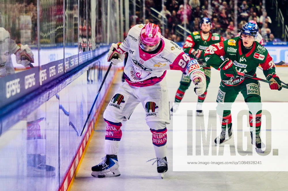 Liam Kirk, Eisbären Berlin, 94; Philipp Krauss, Augsburger Panther, 20; GER; Eisbären Berlin vs. Augsburger Panther, Men s Ice Hockey, German Ice Hockey League (DEL), 2026–27 Season, Matchday 11, October 23, 2026, GER, Eisbaeren Berlin vs. Augsburger Panther, Men s Ice Hockey, German Ice Hockey League (DEL), 2026–27 Season, Matchday 11, Berlin