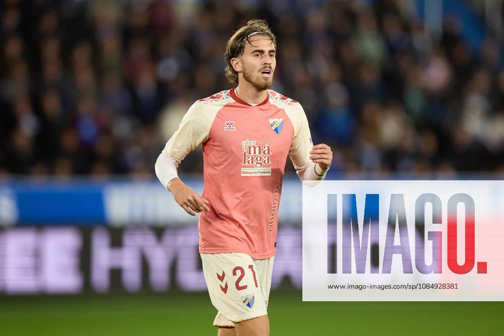 Adrian Nino of Malaga CF looks on during the LaLiga EA Sports match between Deportivo Alaves and Malaga CF at Mendizorrotza on October 23, 2026, in Vitoria, Spain. Deportivo Alaves V Malaga CF - LaLiga EA Sports - ZUMAa181 20261023_zaa_a181_007