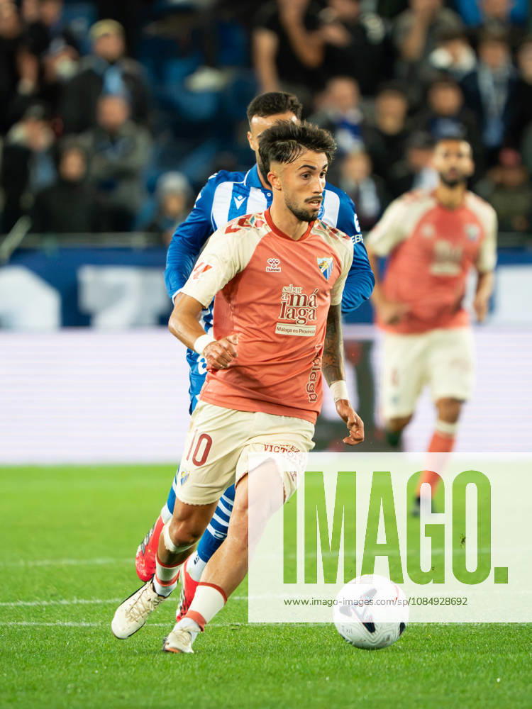 ESP LaLiga EA Sports: Deportivo Alavés vs. Málaga CF — David Larrubia of Málaga during the LaLiga EA Sports match between Deportivo Alavés and Málaga CF, played at Mendizorroza Stadium in Vitoria-Gasteiz on October 23, 2026, in Spain. VITORIA-GASTEIZ, Spain. Soccer