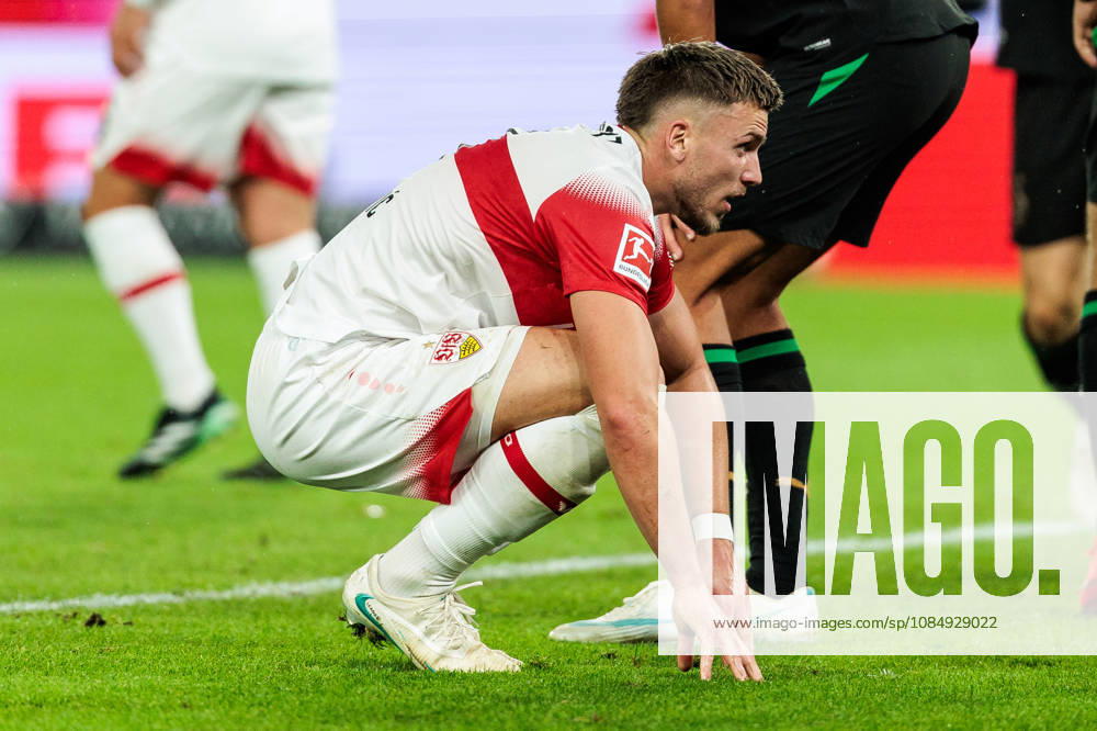 Ermedin Demirovic (VfB Stuttgart, 9) frustrated during the Bundesliga match between VfB Stuttgart vs. Borussia Moenchengladbach at MHP Arena on matchday 7 of the 1. Bundesliga on October 23, 2026 in Stuttgart, Germany. DFL REGULATIONS PROHIBIT ANY USE OF PHOTOGRAPHS AS IMAGE SEQUENCES AND OR QUASI-VIDEO. Baden-Wuerttemberg Germany