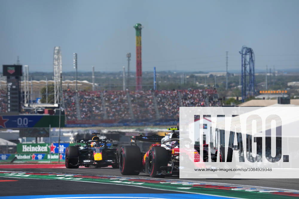 Circuit of The Americas, Austin, 2026 FORMULA 1 MSC CRUISES UNITED STATES GRAND PRIX, Lewis Hamilton (GBR), Scuderia Ferrari HP, Max Verstappen (NLD), Oracle Red Bull Racing. Photo by Hasan Bratic, DeFodi Images