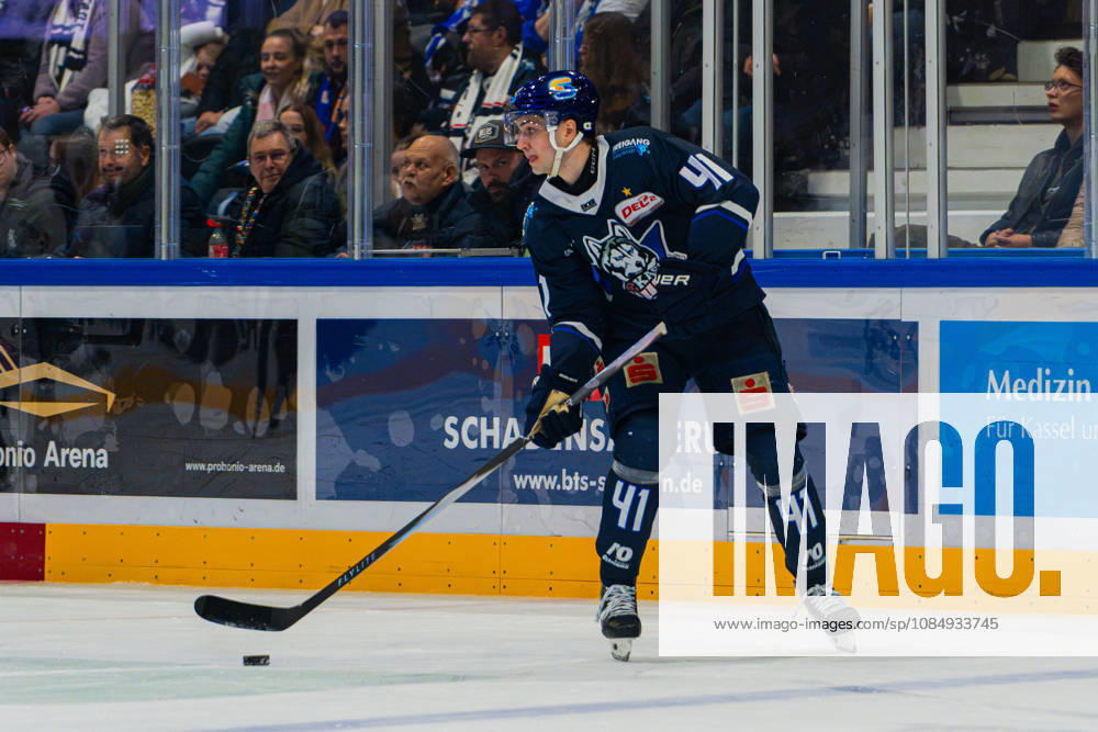 Kassel, Germany, October 22, 2026; DEL2 2026–2027, Game 11: Kassel Huskies vs. Blue Devils Weiden; Pictured: Lukas Jung, ECK Probonio Arena, Hesse