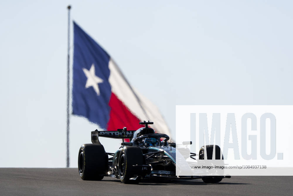 British Formula One driver George Russell of Mercedes-AMG Petronas in action during the third free practice session of the Formula One United States Grand Prix at the Circuit of the Americas in Austin, Texas on Friday, October 23, 2026. AUS2026102351 GREGxNASH
