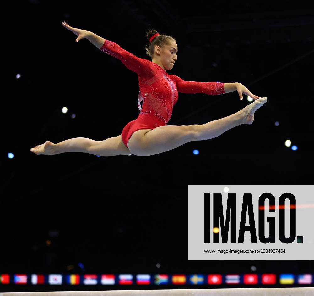 KAYLIA NEMOUR of Algeria competes on the Balance Beam during the Women s All-Around Final of the 54th Artistic Gymnastics World Championships at the Ahoy Arena in Rotterdam, Netherlands. Rotterdam Netherlands - ZUMAc179 20261023_zep_c179_209