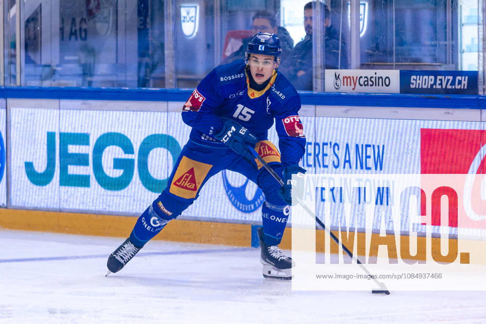 Gregory Hofmann 15 EV Zug 23 10 2026 National League, Regular Season, Ice Hockey, OYM Hall, Zug EV Zug Lausanne HC Image by