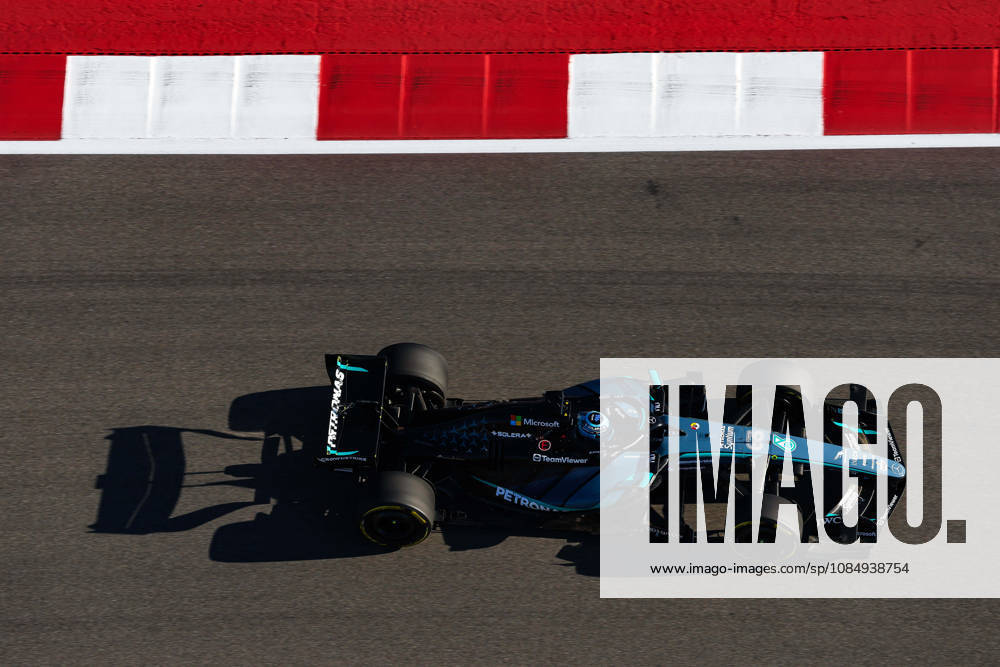 F1 - UNITED STATES GRAND PRIX 2026 63 RUSSELL George (gbr), Mercedes AMG F1 Team W17, action during the 2026 Formula 1 United States Grand Prix, 18th round of the 2026 Formula One World Championship, WM, Weltmeisterschaft from October 23 to 25, 2026 on the Circuit of the America, in Austin, Texas, United States of America - AustinUnited States
