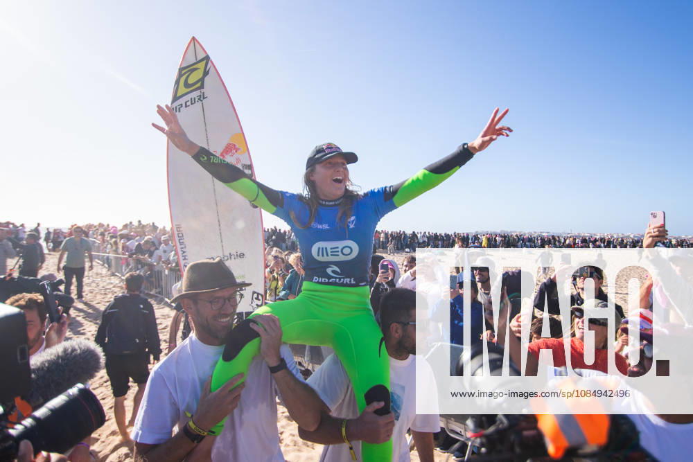 MEO Rip Curl Pro Portugal 2026 Surf Championship Tour At Supertubos Molly Picklum of Australia celebrates after winning the women s competition at the MEO Rip Curl Pro Portugal Presented by Corona Cero, a World Surf League Championship Tour event held at Supertubos Beach in Peniche, Portugal, on October 23, 2026. Peniche Portugal