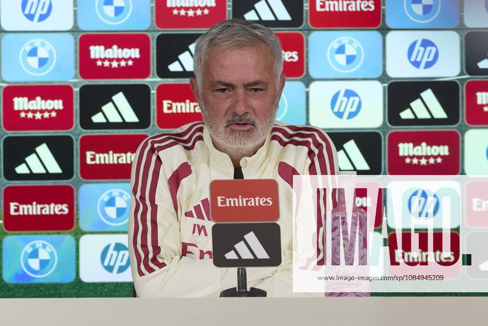 Coach Jose Mourinho (Real Madrid CF) attends a press conference, PK, Pressekonferenz on the eve of the LaLiga EA SPORTS 2026 2027 match between FC Barcelona, Barca and Real Madrid CF..Real Madrid CF is holding a press conference ahead of its tenth LaLiga game. LaLiga EA SPORTS 2026 2027 - Real Madrid CF Press Conference In Madrid, Spain - 24 Oct 2026 - ZUMAs197 20261024_aaa_s197_018