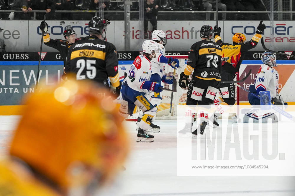 LUGANO, SWITZERLAND, OCTOBER 16 — HC Lugano celebrates its second goal during the game between HC Lugano and EHC Kloten at the Corner Arena on October 23, 2026, in Lugano, Switzerland (Lugano, Ticino, Switzerland)