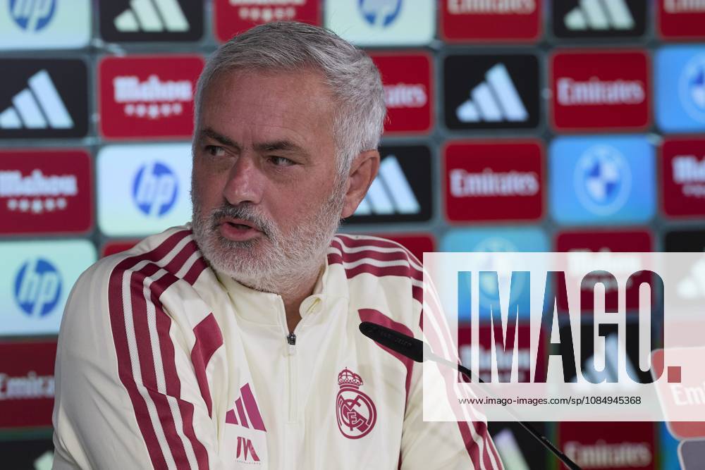 LaLiga EA SPORTS 2026 2027 - Real Madrid CF press conference, PK, Pressekonferenz in Madrid, Spain - 24 Oct 2026 Coach Jose Mourinho (Real Madrid CF) attends a press conference on the eve of the LaLiga EA SPORTS 2026 2027 match between FC Barcelona, Barca and Real Madrid CF. Real Madrid CF is holding a press conference ahead of its tenth LaLiga game. Madrid Spain