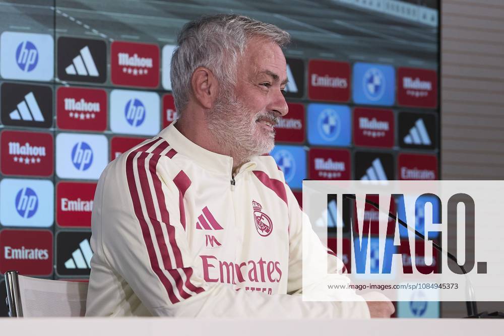 LaLiga EA SPORTS 2026 2027 - Real Madrid CF press conference, PK, Pressekonferenz in Madrid, Spain - 24 Oct 2026 Coach Jose Mourinho (Real Madrid CF) attends a press conference on the eve of the LaLiga EA SPORTS 2026 2027 match between FC Barcelona, Barca and Real Madrid CF. Real Madrid CF is holding a press conference ahead of its tenth LaLiga game. Madrid Spain