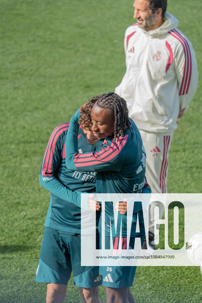 ESP Real Madrid Training Day: Yan Diomande of Real Madrid during the team s training session ahead of the Spanish League (LaLiga EA Sports) soccer match against FC Barcelona at the Real Madrid Sports Complex in Valdebebas, Madrid, on October 24, 2026, Spain, Madrid, Spain