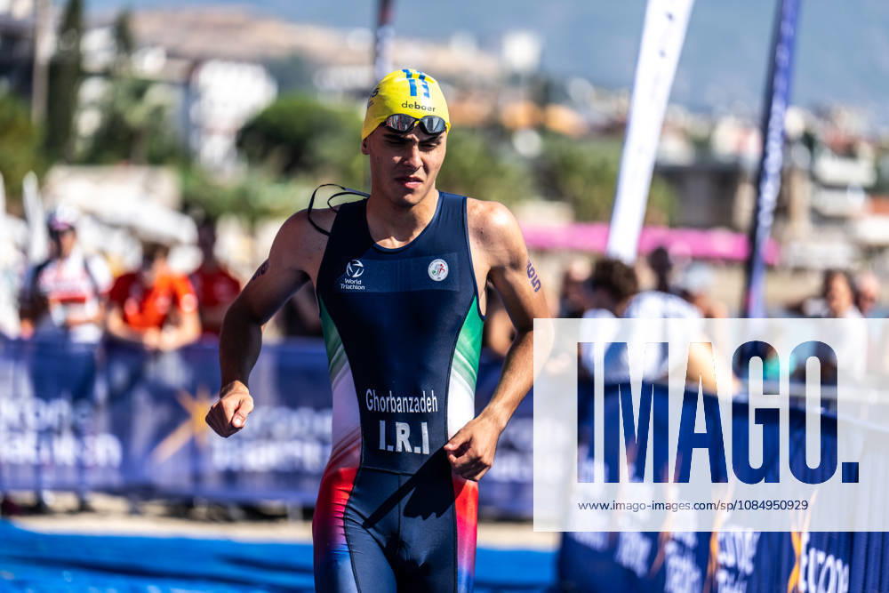 2026 Europe Triathlon Cup Alanya ANTALYA, TURKEY - OCTOBER 24: Mohammad Sadra Ghorbanzadeh of Iran makes his way to the start prior to the elite men race of 2026 Europe Triathlon Cup Alanya on October 24, 2026 in Antalya, Turkey. Antalya Turkey