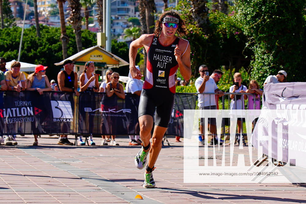 2026 Europe Triathlon Cup Alanya ANTALYA, TURKEY - OCTOBER 24: Jonas Hauser of Austria competes in the run leg during the elite men race of 2026 Europe Triathlon Cup Alanya on October 24, 2026 in Antalya, Turkey. Antalya Turkey