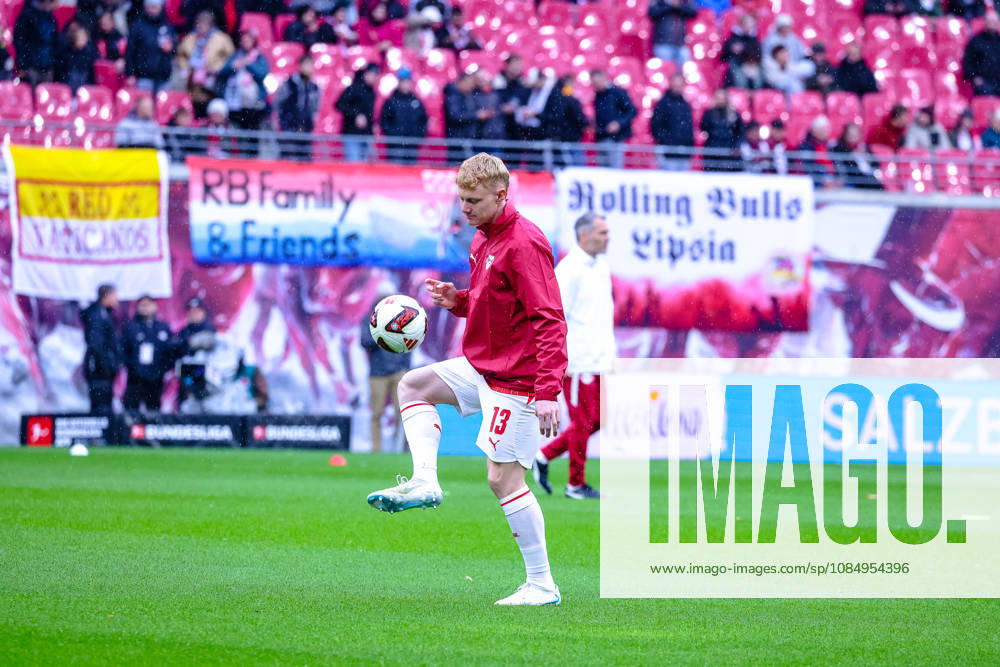 Nicolas Seiwald, RB Leipzig, age 13, during the pre-game warm-up, GER, RB Leipzig vs. SV Elversberg, soccer, Bundesliga 1 Men, Matchday 7, 2026–2027 season, October 24, 2026. DFL regulations prohibit any use of photographs as image sequences and or quasi-video. GER, RB Leipzig vs. SV Elversberg, Soccer, 1. Bundesliga Men, Matchday 7, 2026–2027 season, October 24, 2026, Leipzig