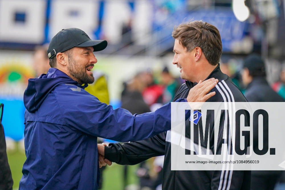 German Soccer Bundesliga 2026–2027, Matchday 7: SC Paderborn vs. Hamburger SV at Home Deluxe Arena in Paderborn; Ralf Kettemann, Paderborn coach, and Merlin Polzin, Hamburger SV coach